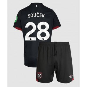 West Ham United Tomas Soucek #28 Dětské Venkovní dres komplet 2024-25 Krátký Rukáv (+ trenýrky)